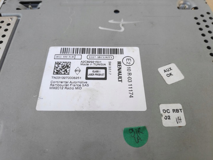 фото №7, Радио заводские оригинальные блютуз mp3 renault kangoo ii рестайлинг 281159591r