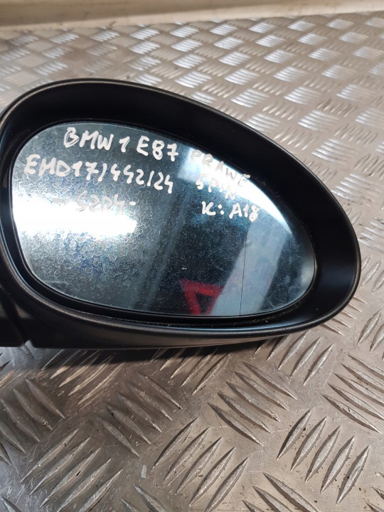 фото №15, Зеркало правое 5pin bmw 1 e87 04r- код краски: a18 quarzblau металлик eu