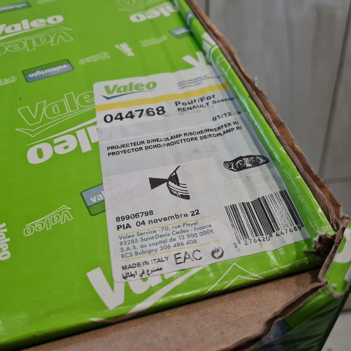 фото №15, Renault scenic iii лампа фара правий valeo 044768