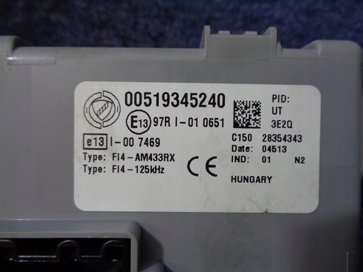 фото №7, Комп'ютер замок запалювання bsi fiat panda 3 iii 0.9 twinair t-air 4x4 2012-