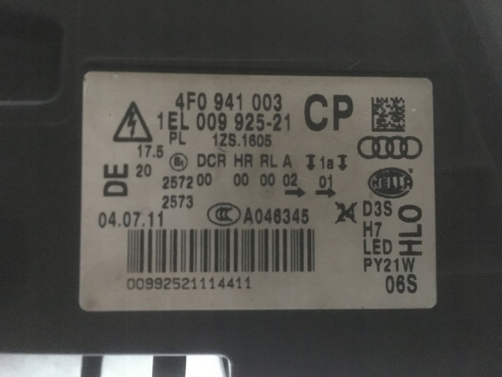 фото №10, Audi a6 c6 4f0 рестайлинг фара левая bi-xenon led