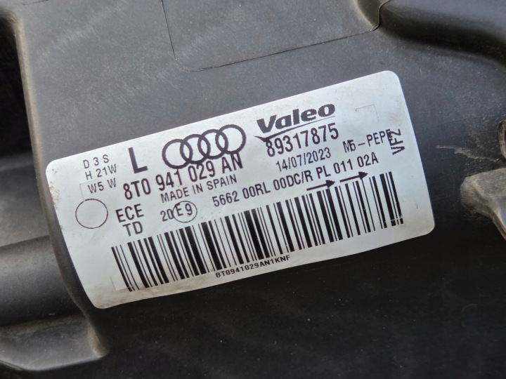 фото №16, Audi a5 s5 rs5 передний рестайлинг фара передняя левая bi-xenon led поворотный 07-2011