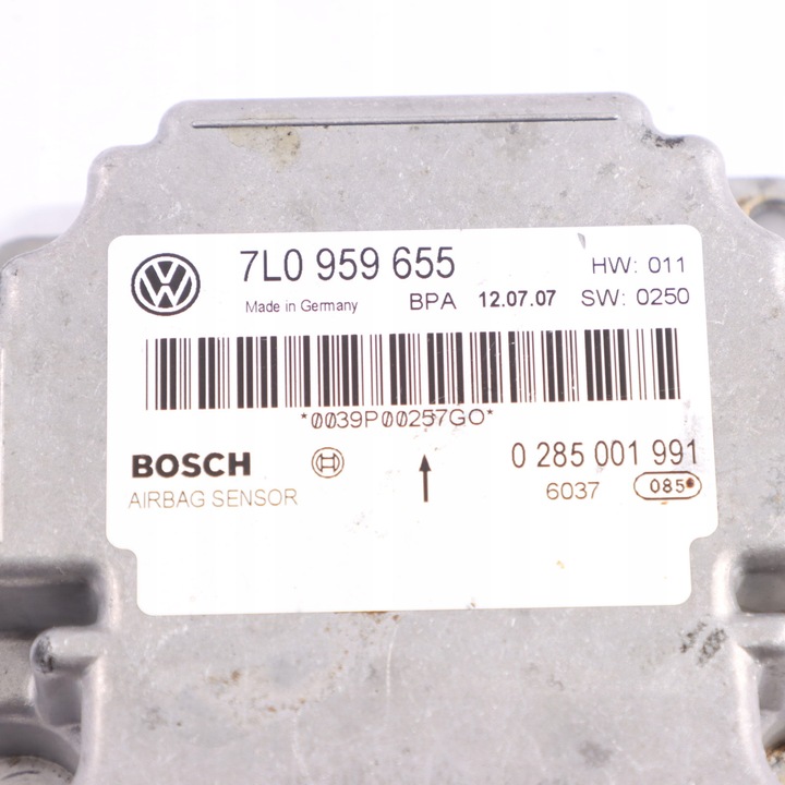 фото №12, Volkswagen touareg 7l модуль блок керування подушок повітряних 7l0959655