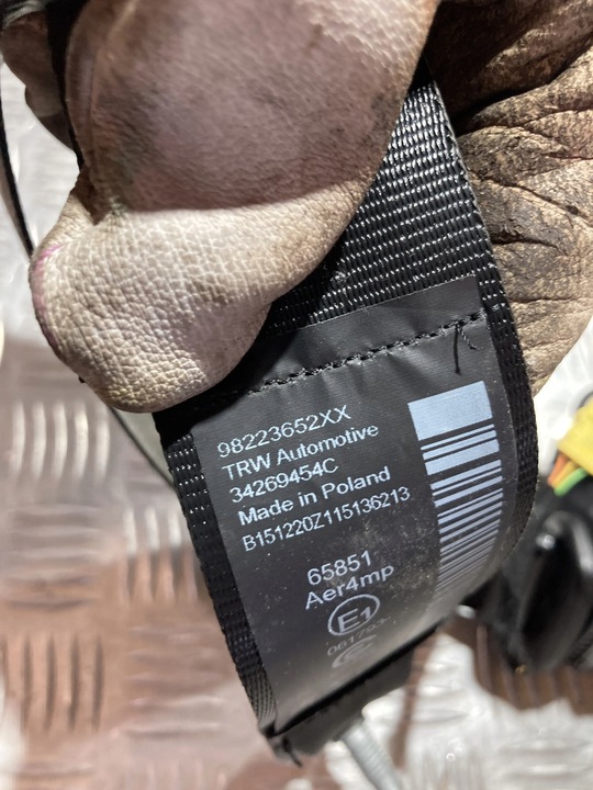 фото №2, Pas безопасности правые зад citroen c5 aircross 18-