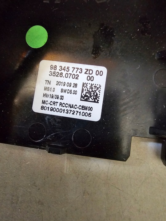 фото №9, Радіо навігація дисплей peugeot rifter combo proace 9833500080