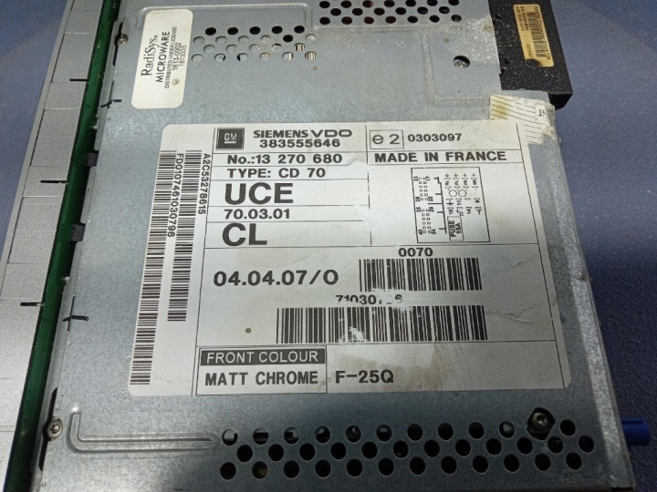 фото №6, Opel combo corsa c магнитола заводские oem cd70 навигация 13270680