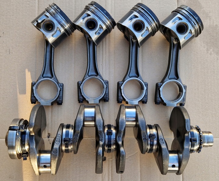 фото №11, Wał коленчатый номинальный vw golf v a3 8p 1,9 tdi bkc bls 038l + шатуны