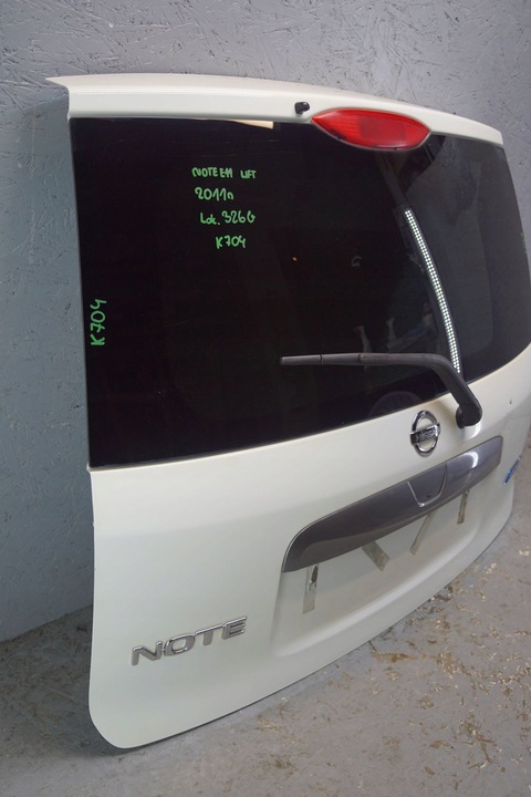 фото №12, Nissan note e11 рестайлінг кришка задня багажника 326g k704