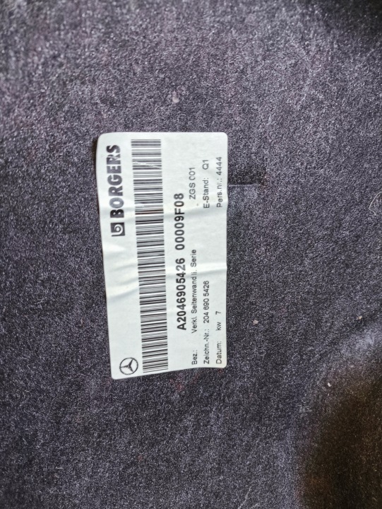 фото №6, Mercedes w204 карта багажника левая a2046905426 mercedes c-klasa w204 ?