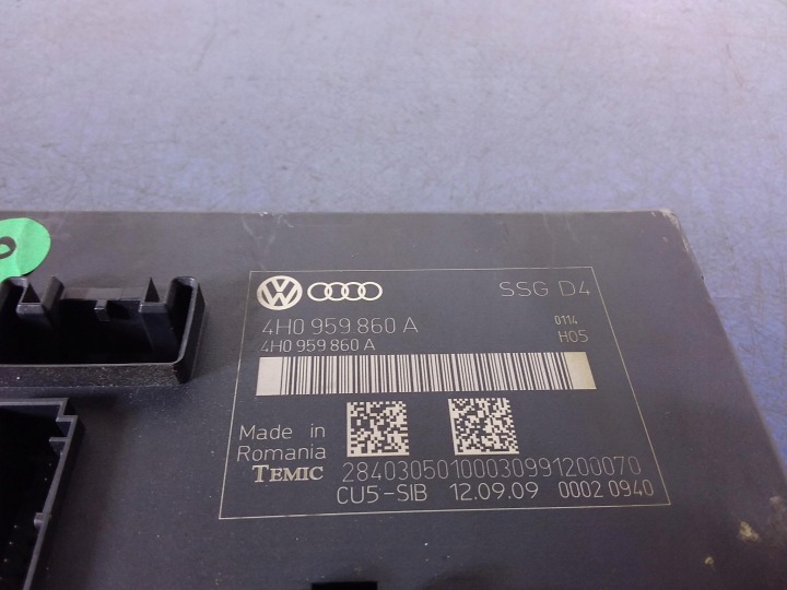 фото №4, Audi a8 d4 модуль сиденья зад 4h0959860a