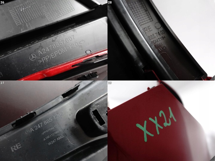 фото №12, Mercedes b-klasa w247 amg рестайлінг mopf 23- бампер + решітка радіатора + ґрати перед