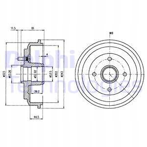 фото №2, Delphi bf487 барабан тормозной