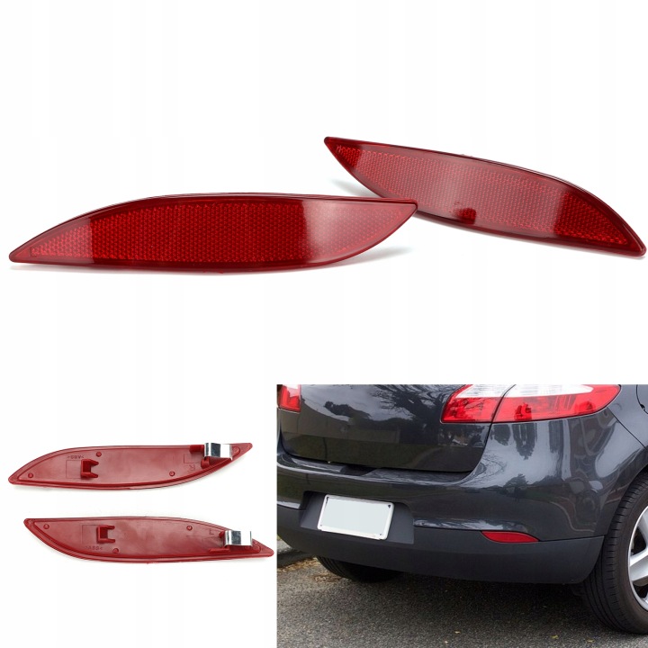 фото №9, 1 пара фары заднего бампера 265650004r запчасти сменные do megane
