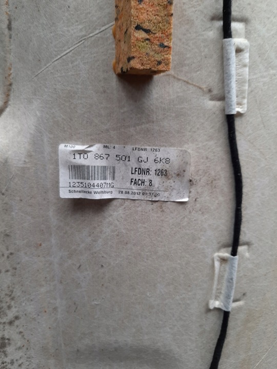 фото №14, Vw touran стеля оббивка дах 1t0867501gj