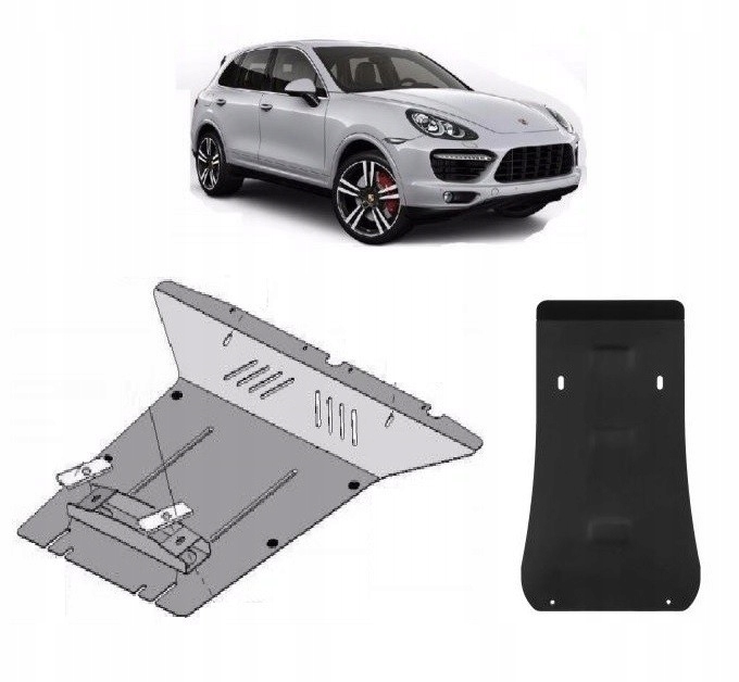 фото №1, Набор стальных защита шасси porsche cayenne ii 2010-2018