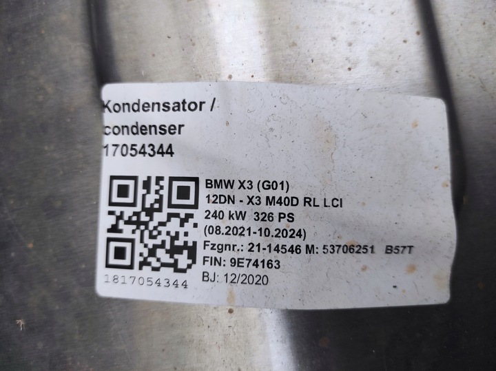 фото №12, Pas перед радиатор радар bmw g01 f97 m40dx lci