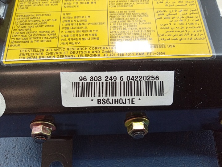 фото №9, Aveo i t200 подушка безопасности водителя пассажира ремни kpl eu