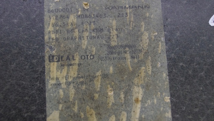 фото №8, Оббивка багажника audi a4 b6 cabrio 8h0863463