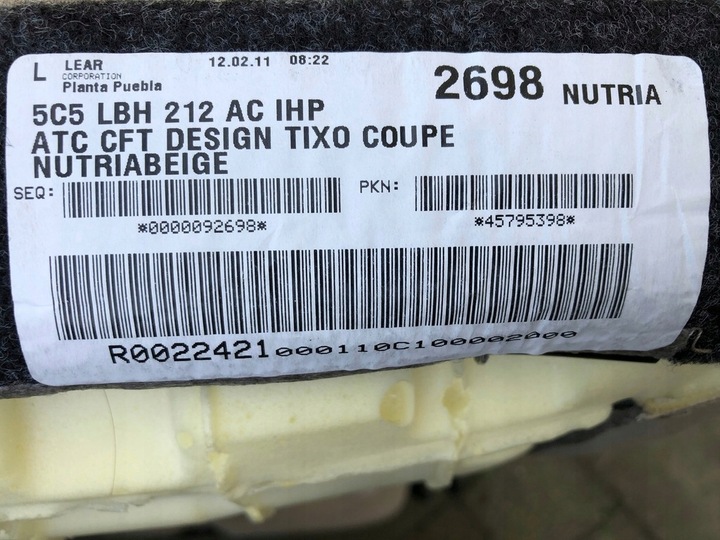 фото №10, Vw beetle 5c сидіння сидіння комплект бежевий