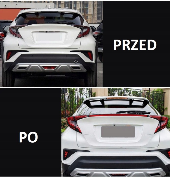 фото №8, Toyota ch-r тюнинг молдинг световая led ledbar задняя свет stop чёрная chr
