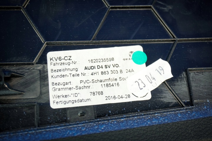 фото №9, Захист тунелю audi a8 s8 4h 4h1863303b 24a