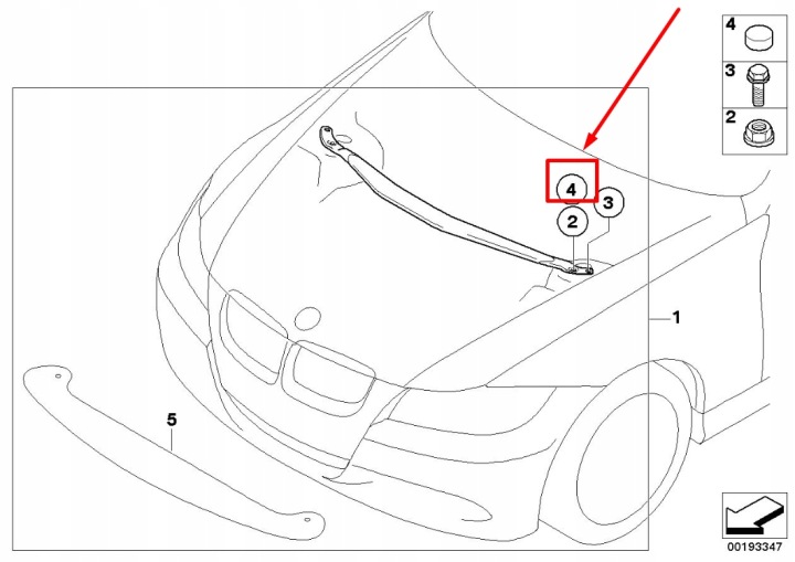 фото №10, Bmw 3 e90 накладка na rozpórkę амортизатора 46511234785