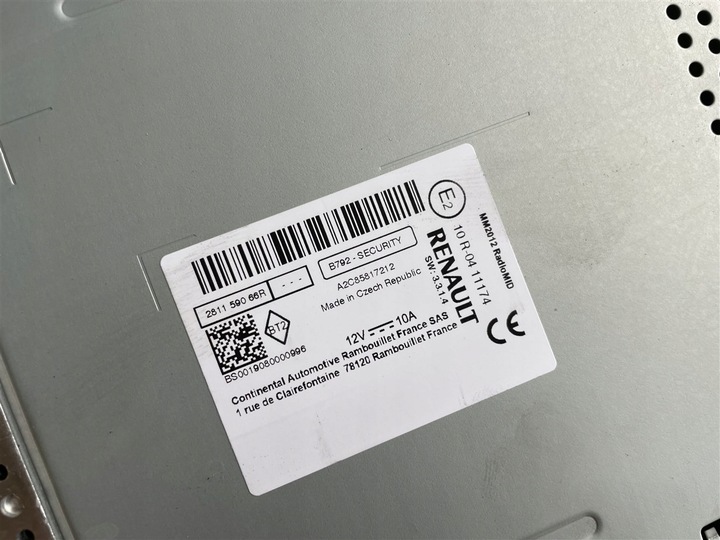 фото №3, Радио навигация рамка крепление код renault trafic 3 iii 19r