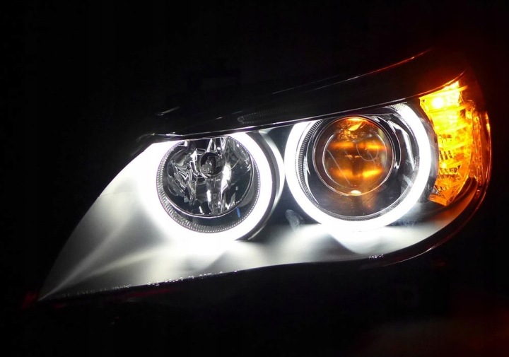 фото №9, Кольца angel глаза drl света дневные cob белый круглый bmw 2x 100mm 2штуки