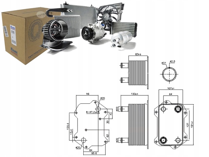 фото №1, Nissens 91269 радіаторів масла, масло двигунний