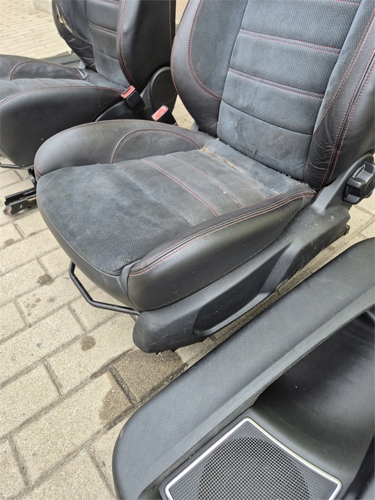 фото №7, Ford mondeo mk4 st сиденья диван кожа алькантара комплект красная нитка