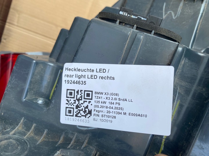 фото №5, Кришка задня лампи задні зад bmw x3 g01 ix3 g08 c3c європа