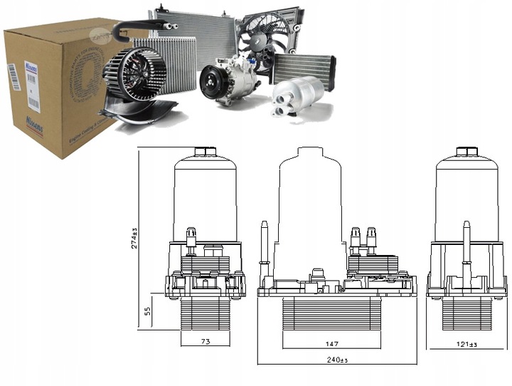 фото №1, Радіаторів масла citroen c5 iii c6 jaguar s-type ii xf i xj land rover