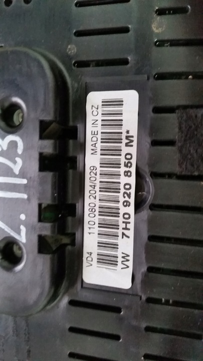 фото №12, Прилади спідометр  vw transporter t5 2.5tdi 7h0920850m