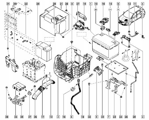 фото №7, Оригинал клемма плюсовая модуль предохранитель акумулятора renault 241148160r