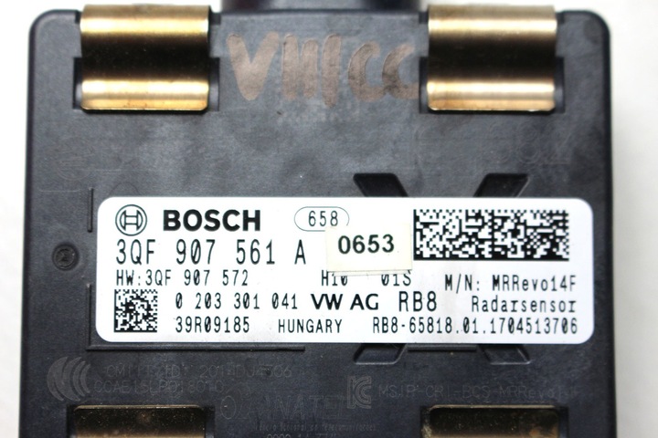 фото №2, Vw arteon skoda радар acc 3qf907561a 3qf907572 3q7907561 датчик дистронік 3