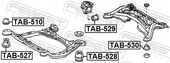 фото №3, Втулка балка подвешивание tab-527 febest lexus rx i