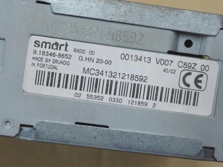 фото №15, Радио smart fortwo i 450 grundig 0013413v007