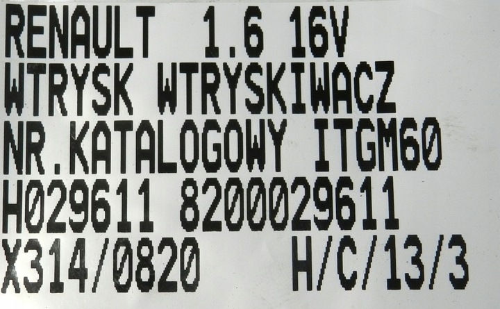фото №7, Форсунка інжектор renault 1.4 1.6 16v h029611