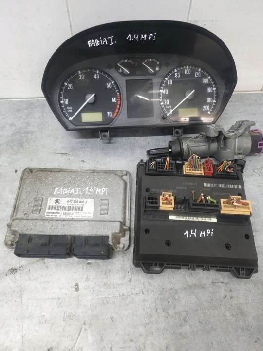 фото №1, Блок управления набор стартовый skoda fabia i 1 6y 1.4 mpi 047906033j