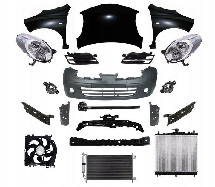 фото №1, Micra 03-10 перед pas бампер капот крило лампа