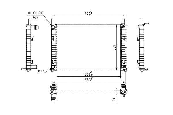 фото №2, Радиаторов fiesta 1.4tdci 00-04 hart