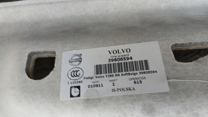 фото №14, Стеля оригінальний номер 39899158 volvo s80 ii 06-16r нова