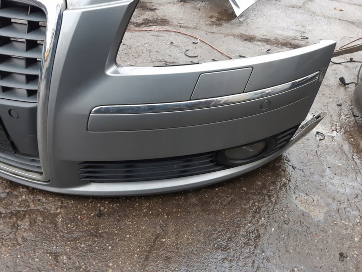 фото №11, Audi a8 d3 бампер перед переднее решётка радиатора решётка распылители pdc ксенон ly7g