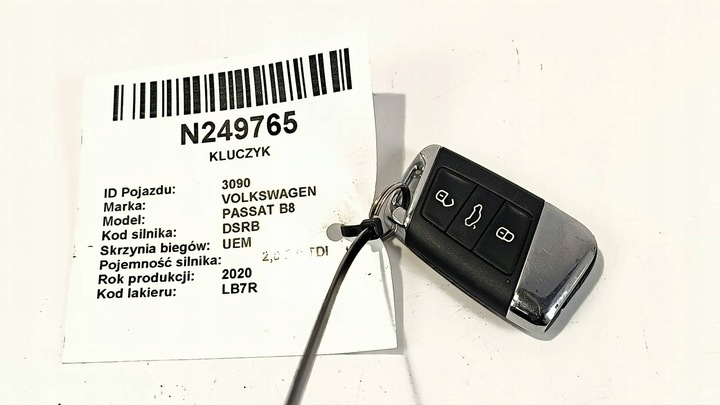 фото №1, Ключ volkswagen passat b8