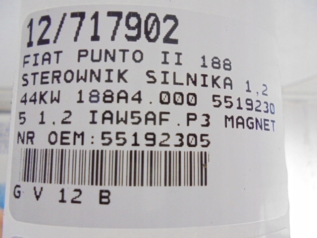 фото №7, Fiat punto ii блок керування двигуна 55192305 1,2 iaw5af.p3