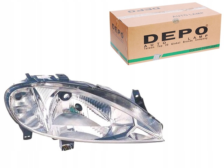 фото №1, Depo фара h4 электрический цвет вкладыш: хром