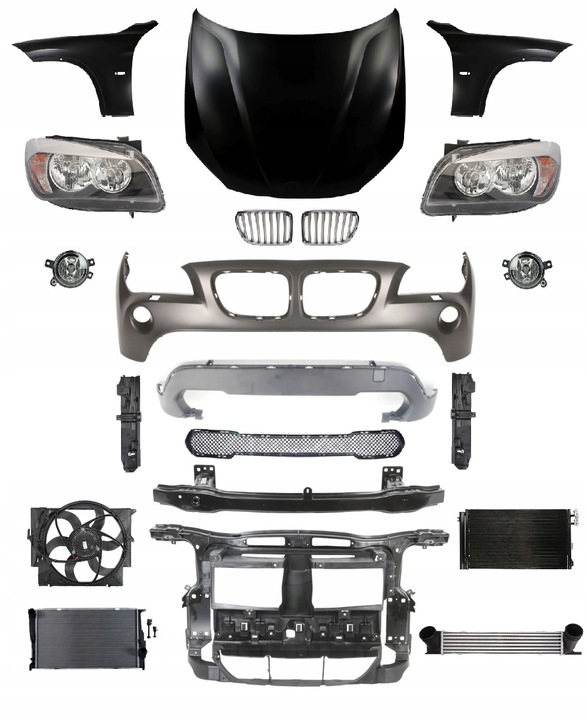 фото №1, Bmw x1 09-13 перед pas крило бампер капот лампа