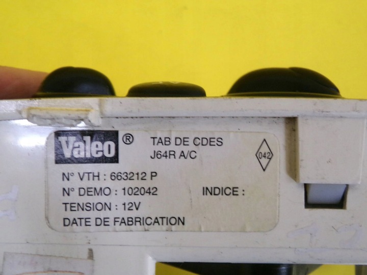 фото №6, Панель керування повітропровід renault scenic i 663212p nr763