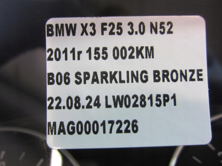 фото №9, Bmw x3 f25 2.8 n55 n20 3.0 спідометр  прилади 9257325 9365950 62109365950