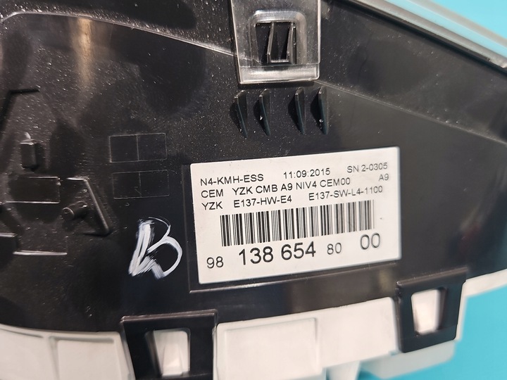 фото №10, Спидометр peugeot 2008 i 13-19 9810204880, 9813865480 1.2 vti европа